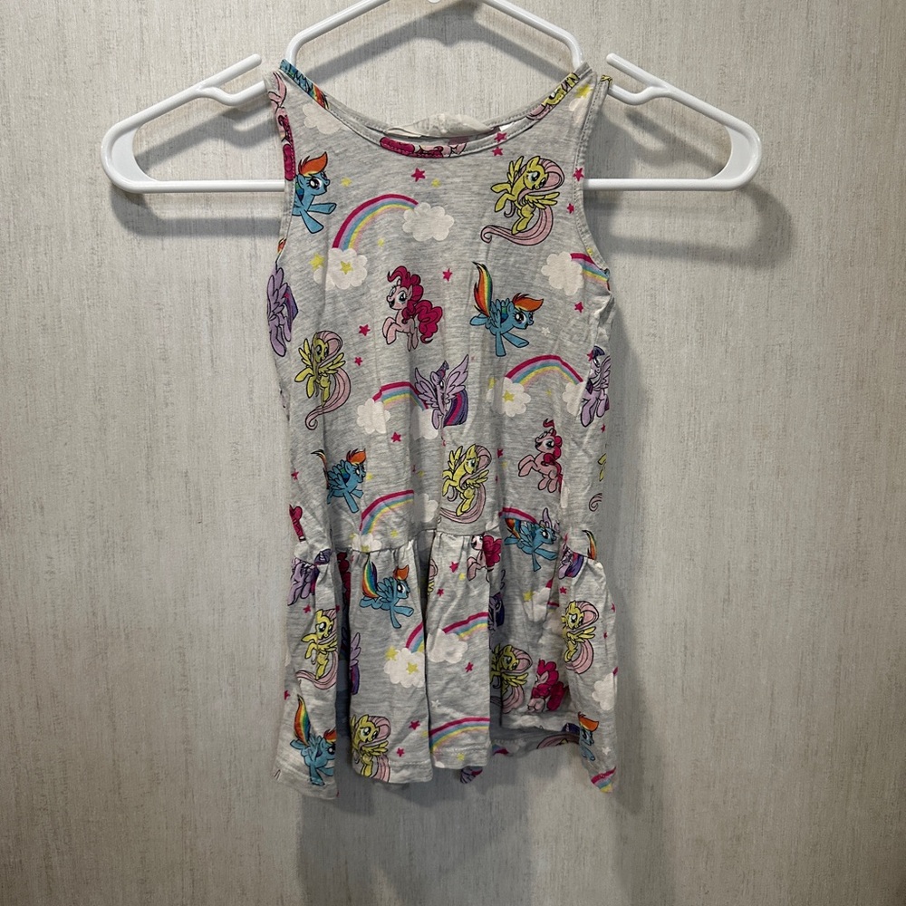 H&M My Little Pony Kids Casual Dress - Gray with Multicolor Print